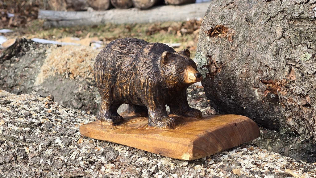 Grizzly Bear Carving