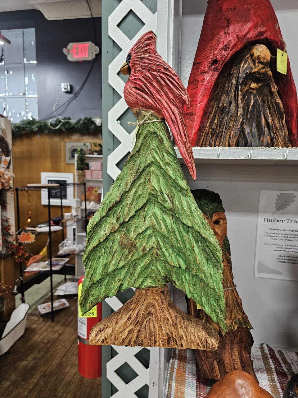 Cardinal in a Tree Leaner