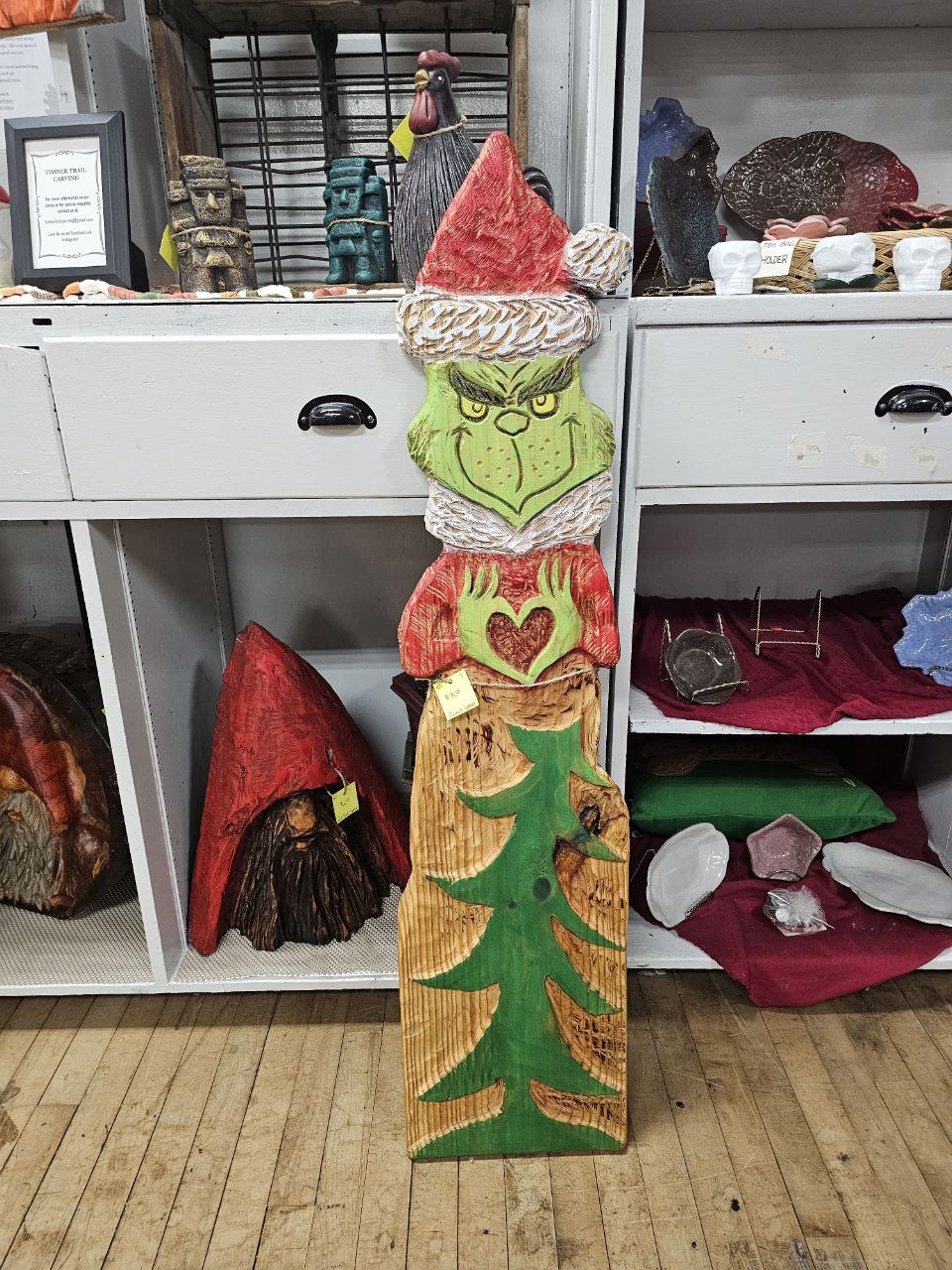 Christmas Grinch Porch Leaner - Tall