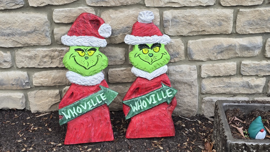 Christmas Grinch Porch Leaners - Short