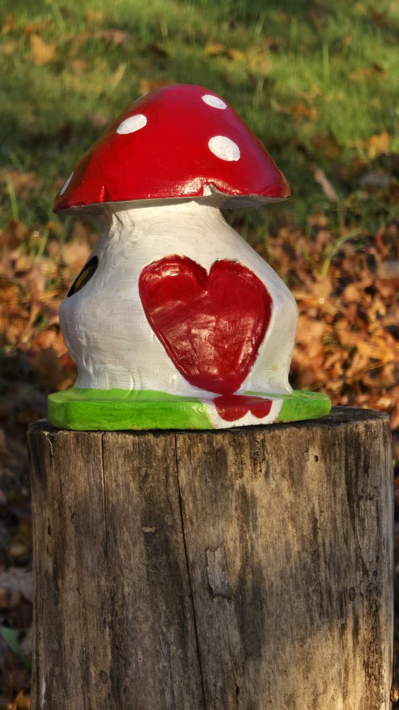Cute Painted Mushroom House